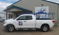 Treasure Valley Plumbing and Drain Service's New Toyota Tunda Service Truck with Blue Pipe Rack